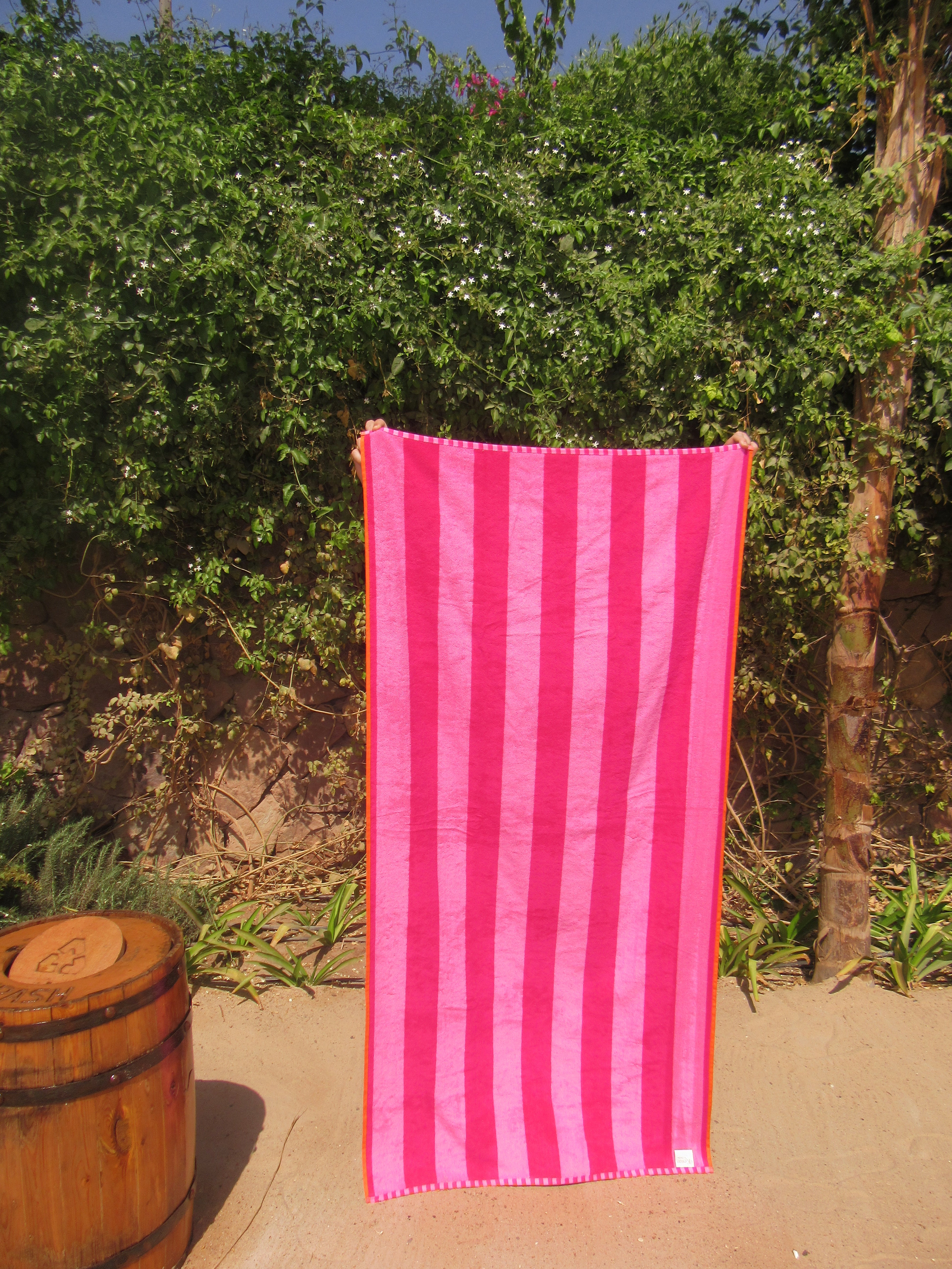 Beach Club Double Sided Striped Towel