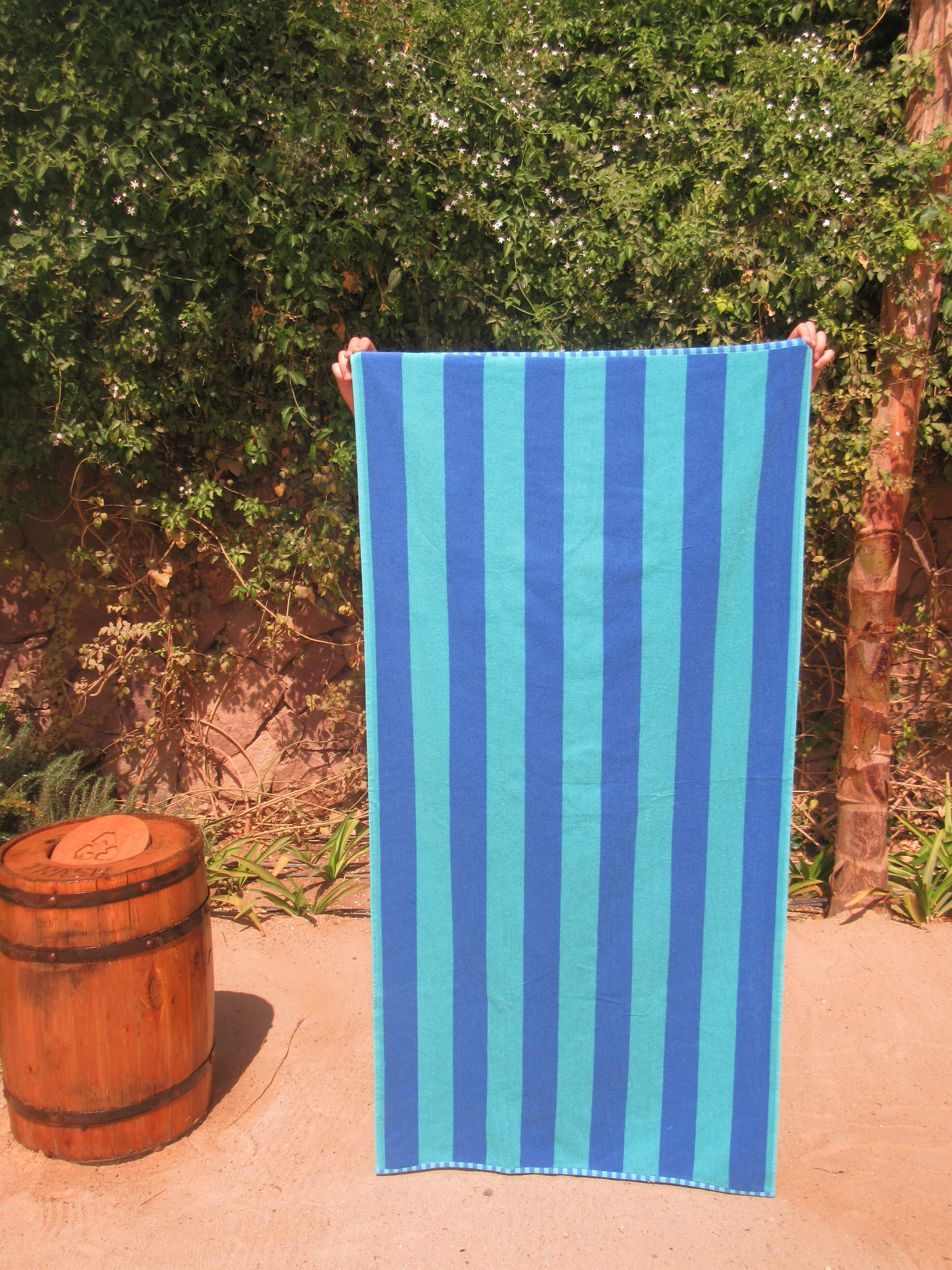 Beach Club Double Sided Striped Towel
