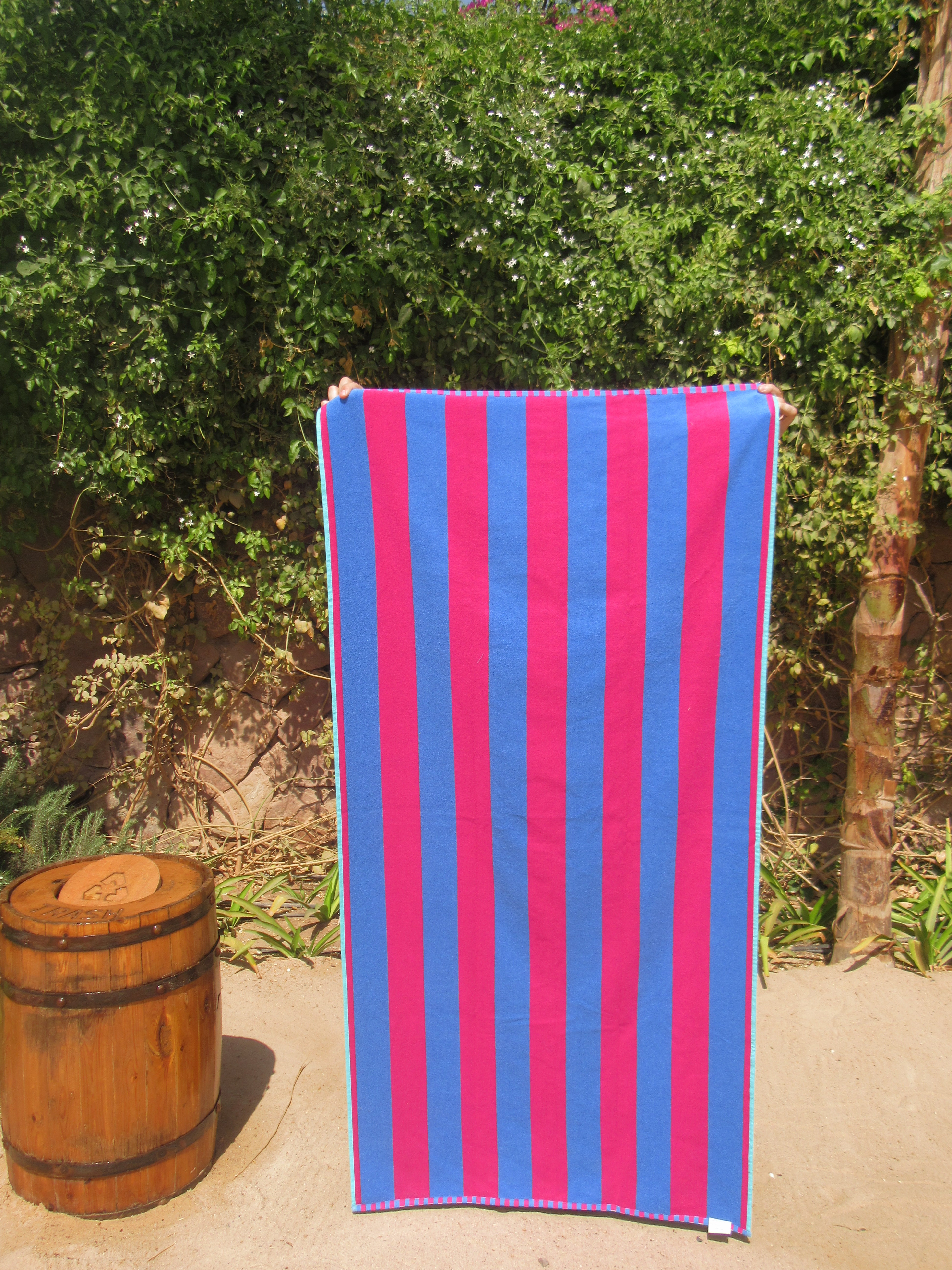 Beach Club Double Sided Striped Towel
