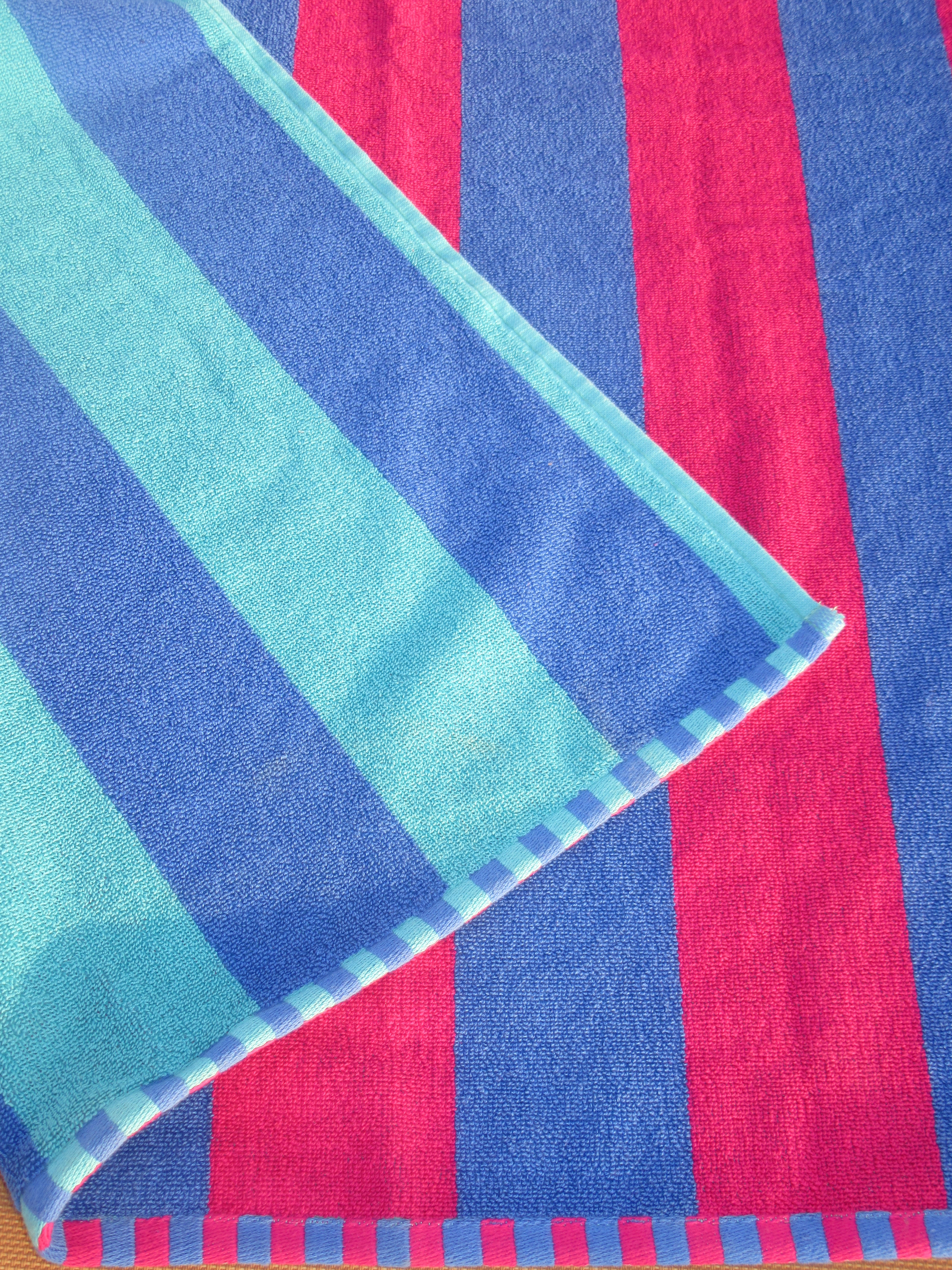 Beach Club Double Sided Striped Towel