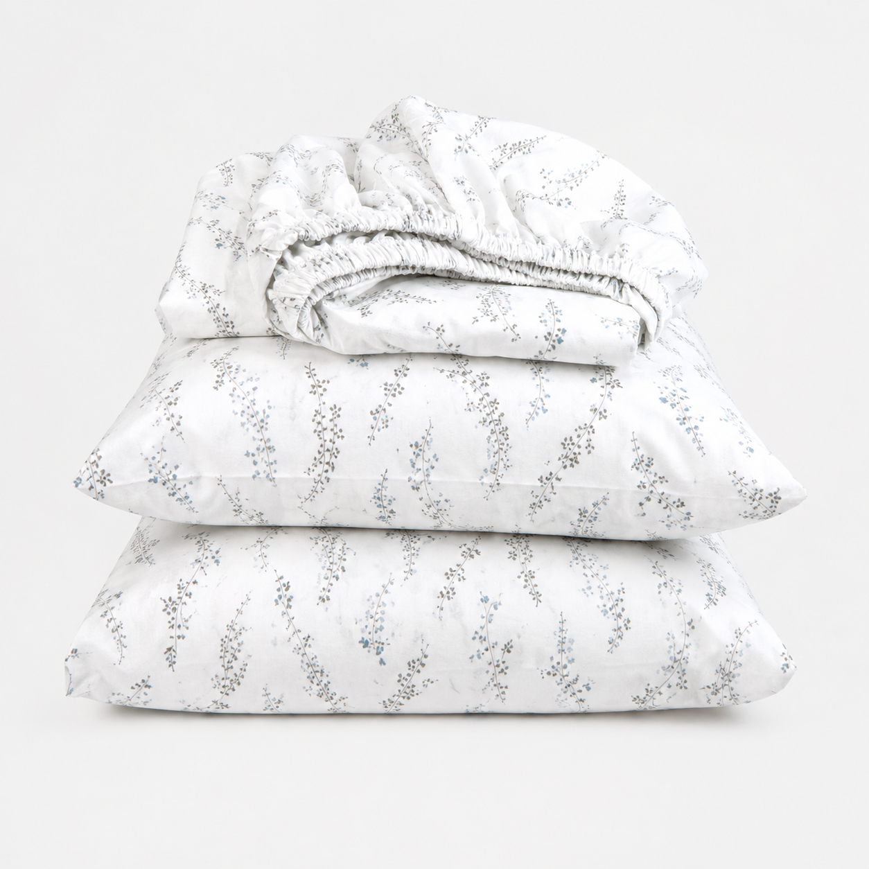 Meadow Mist Percale Fitted Sheet Set -300 TC