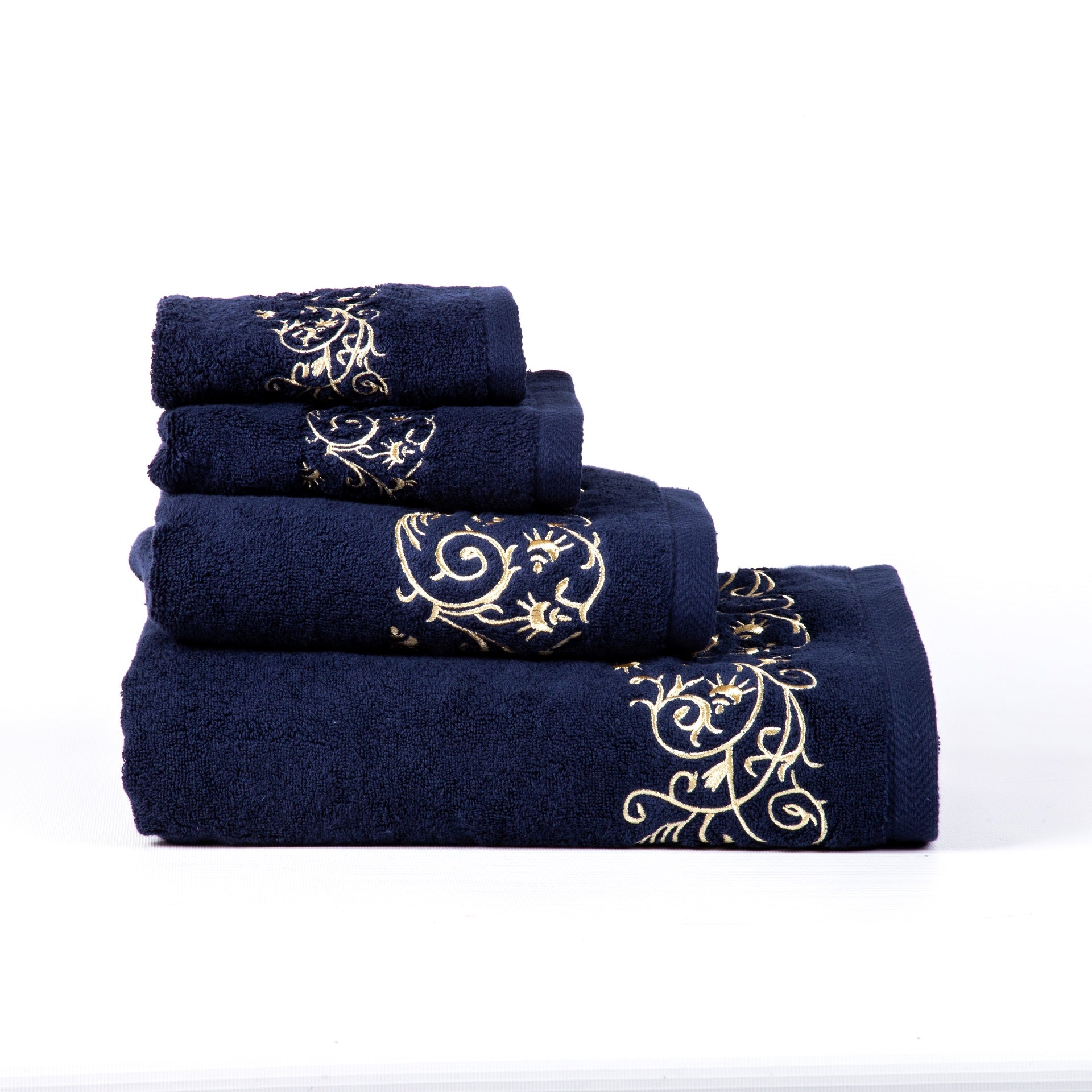 Kinar Towel with Gold Embroidery