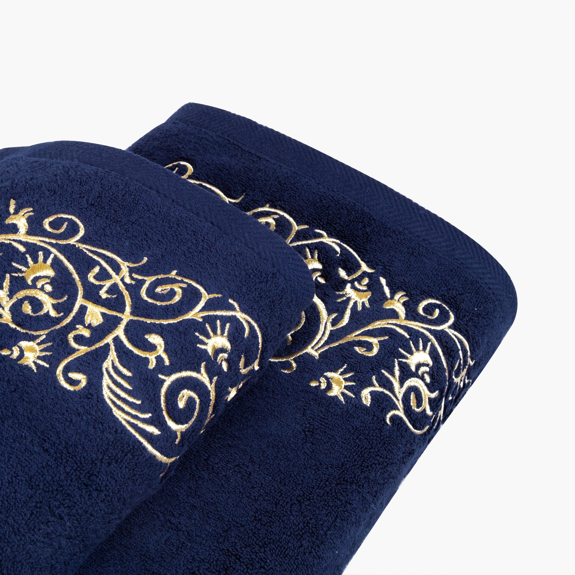 Kinar Towel with Gold Embroidery