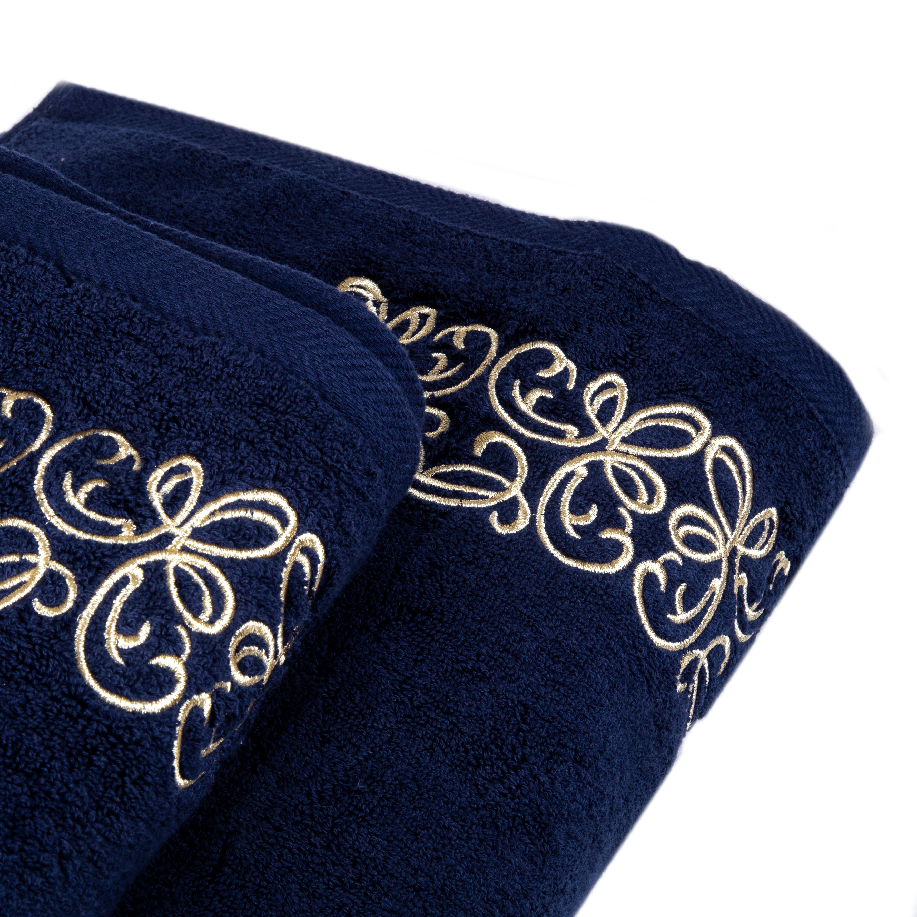 Selsela Towel with Gold Embroidery