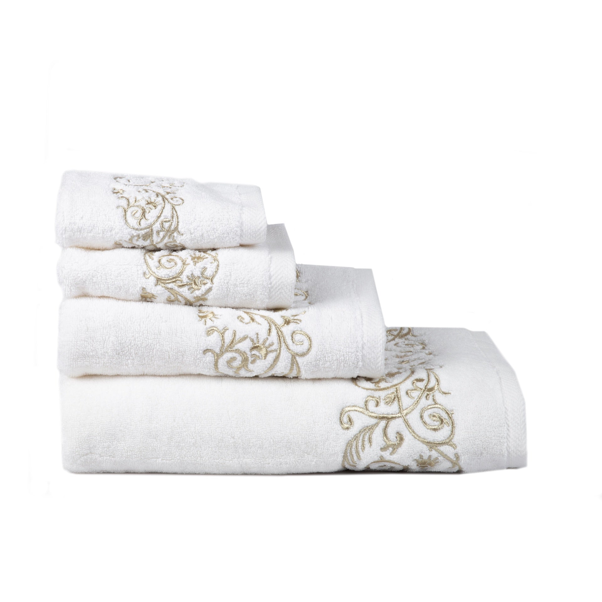 Kinar Towel with Gold Embroidery