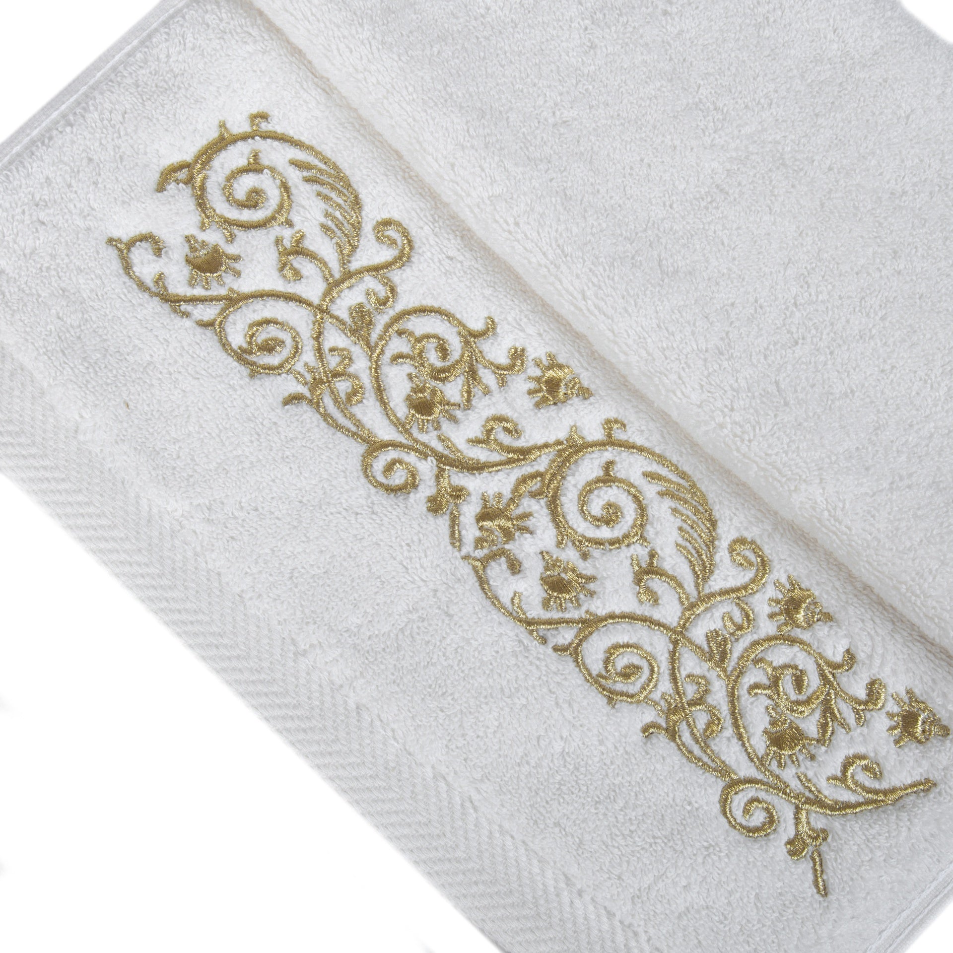 Kinar Towel with Gold Embroidery