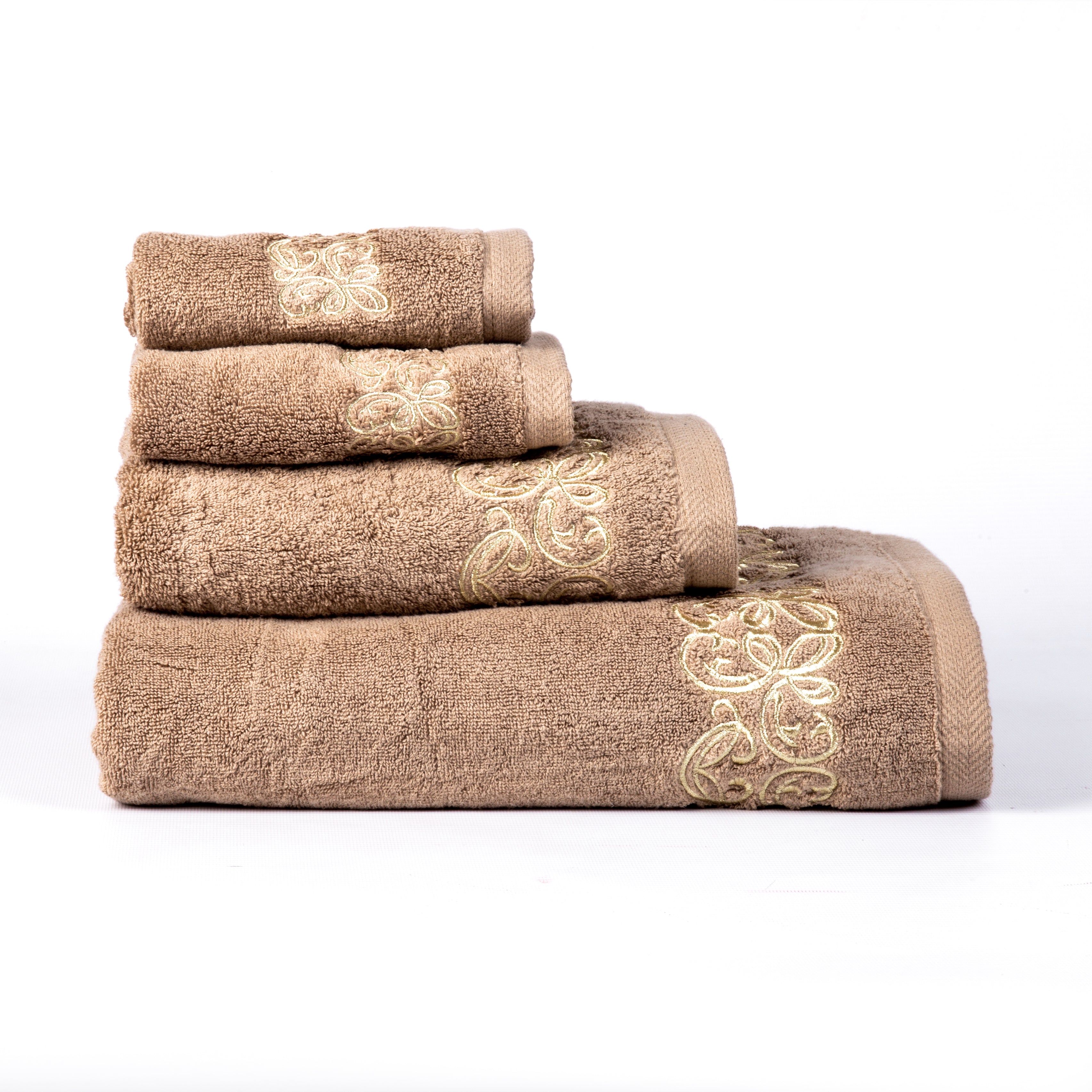 Selsela Towel with Gold Embroidery