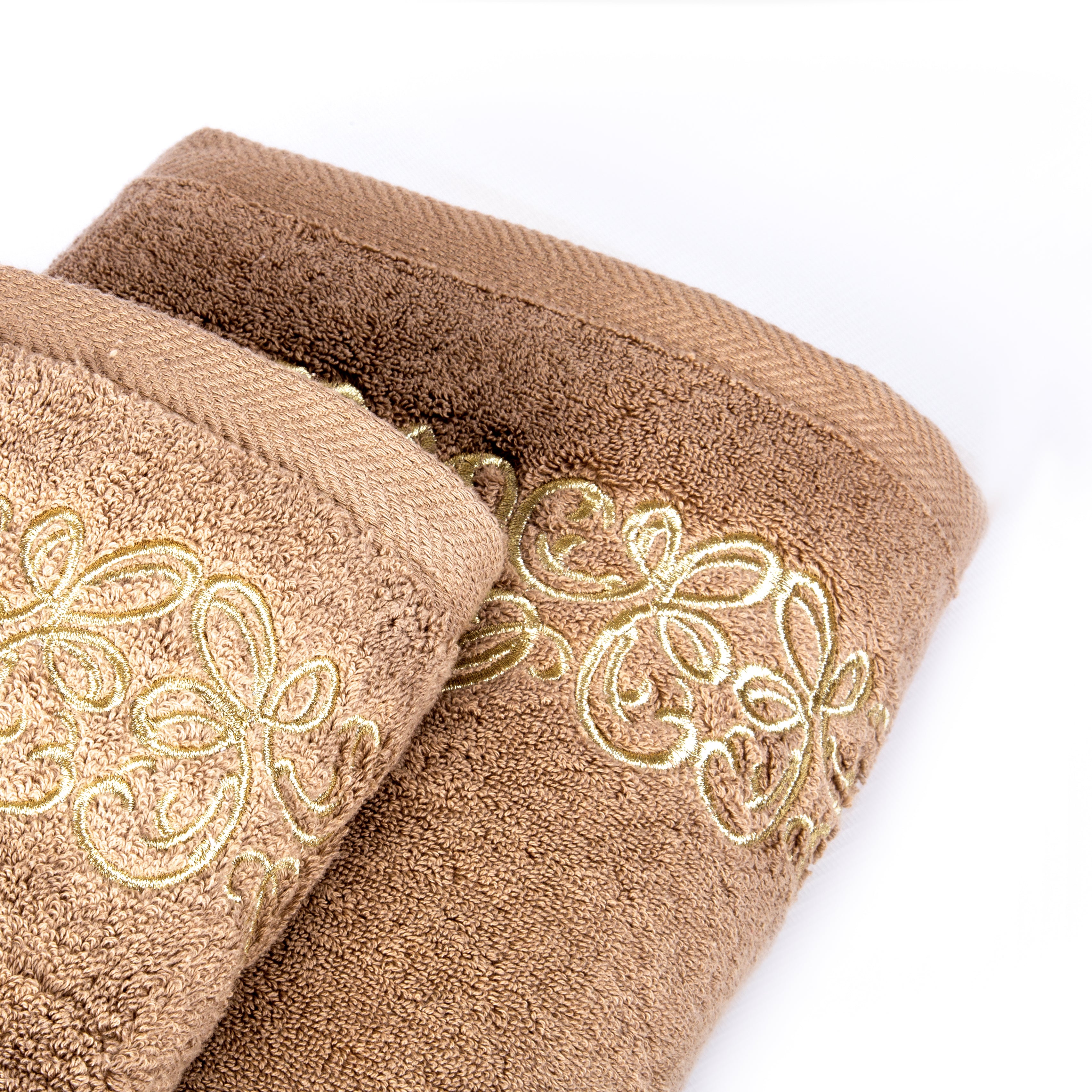 Selsela Towel with Gold Embroidery