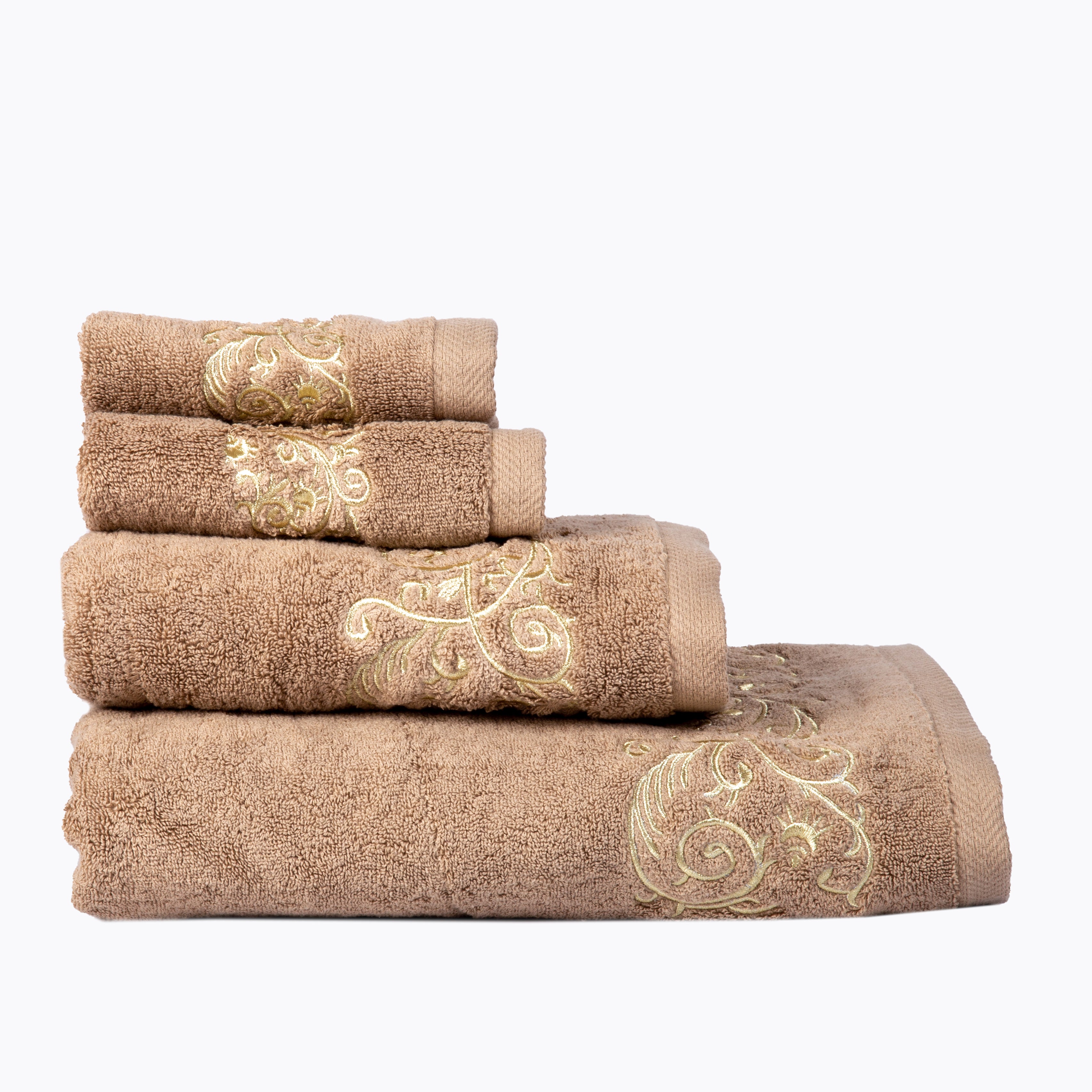 Kinar Towel with Gold Embroidery