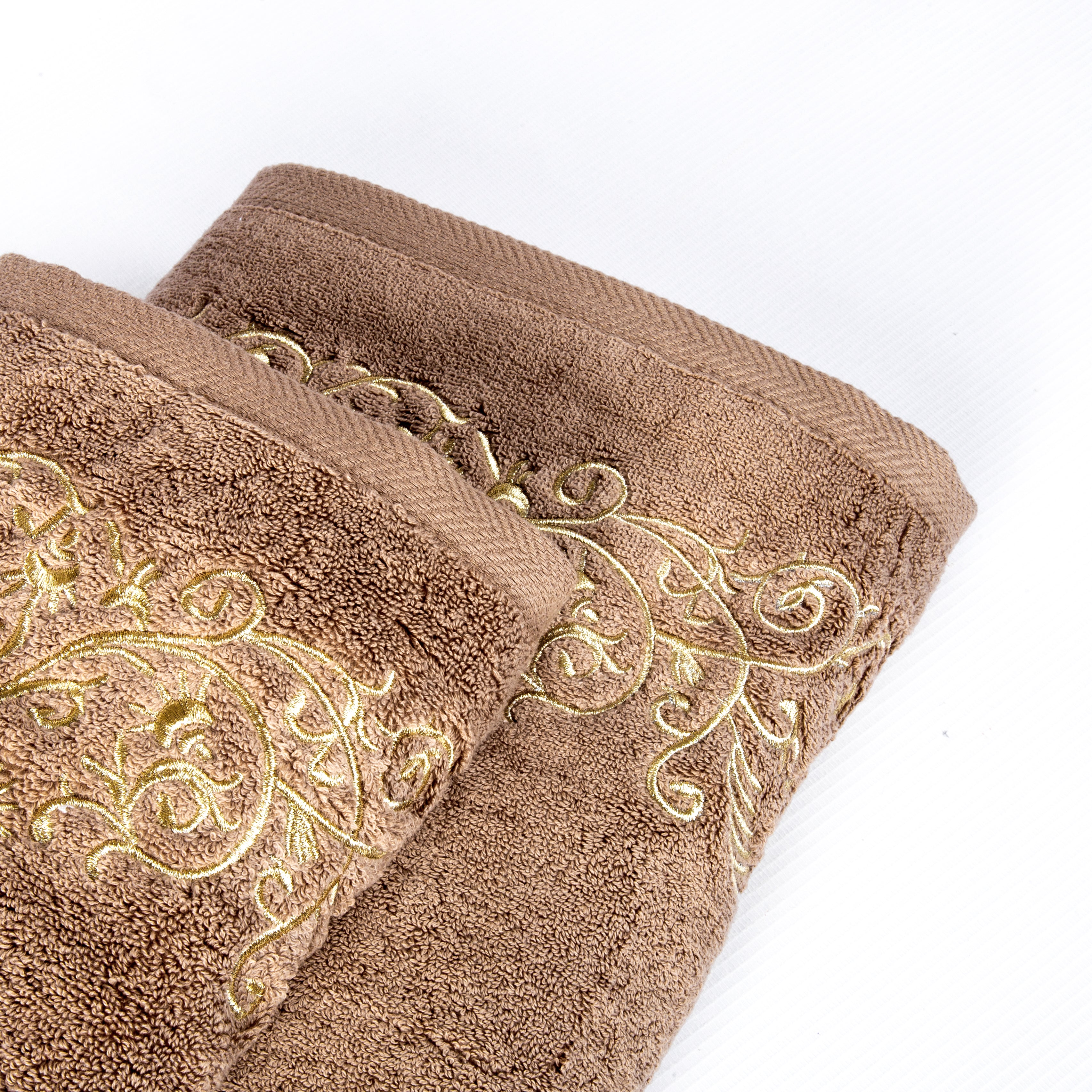 Kinar Towel with Gold Embroidery