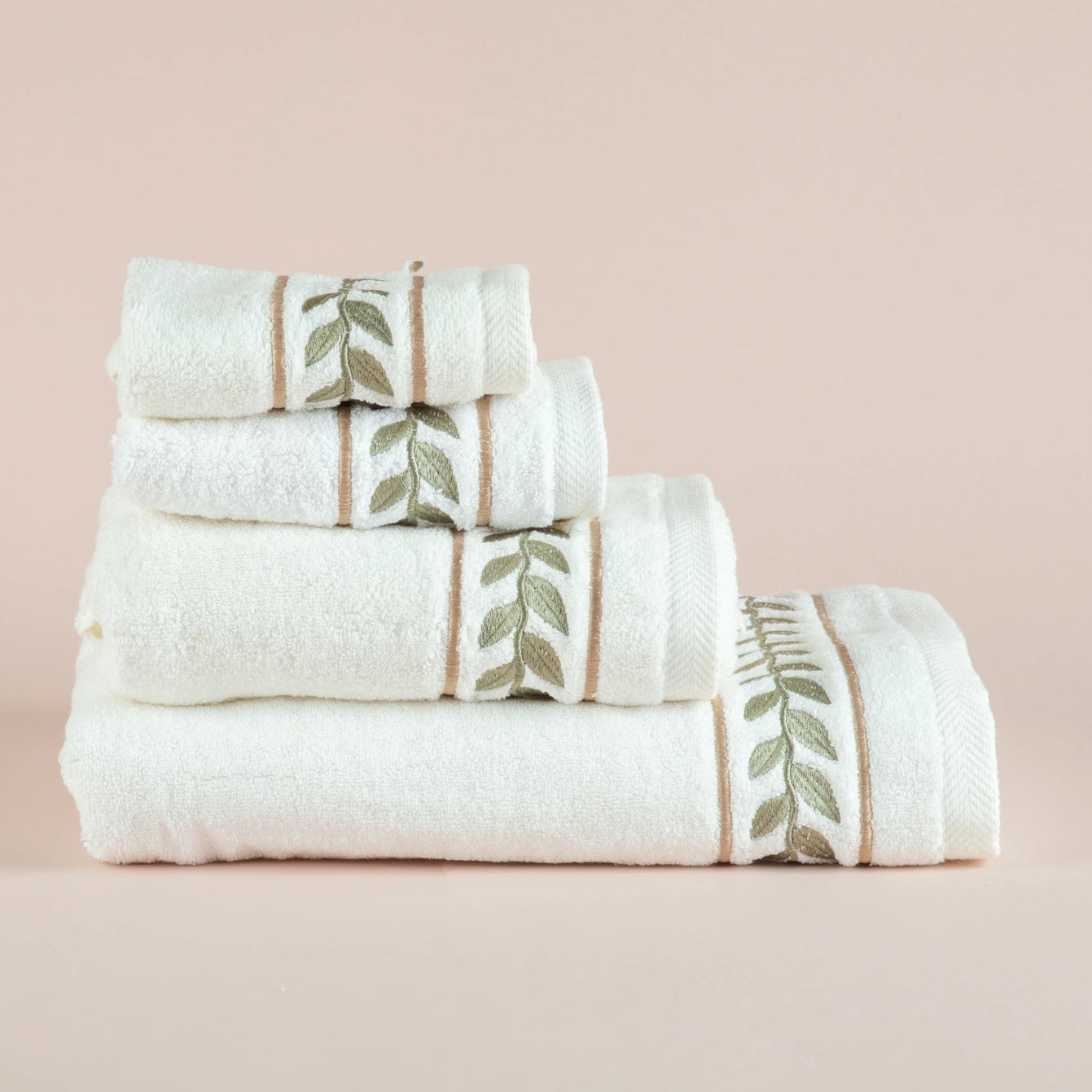 Eternal Leaf Embroidered Towel