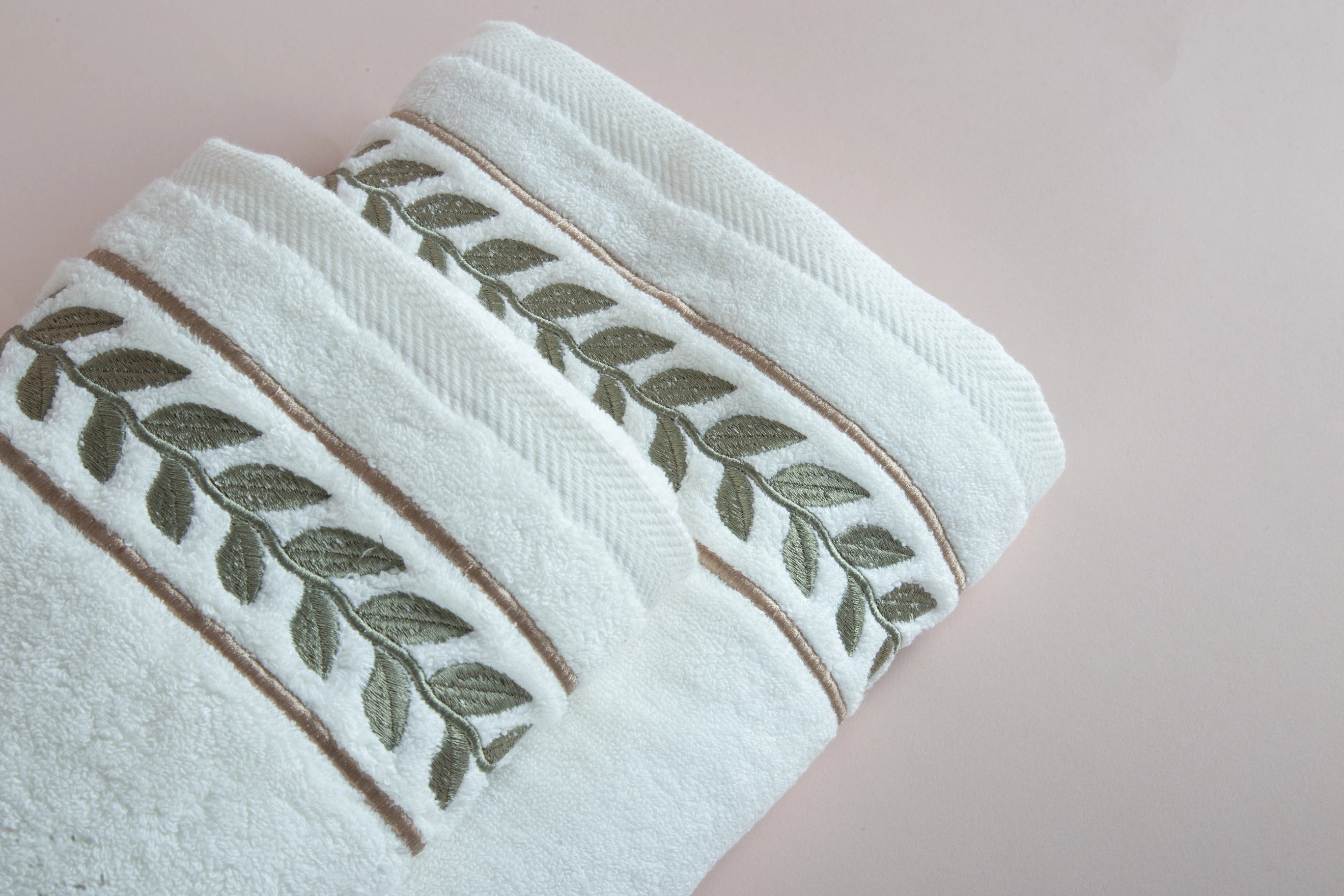 Eternal Leaf Embroidered Towel