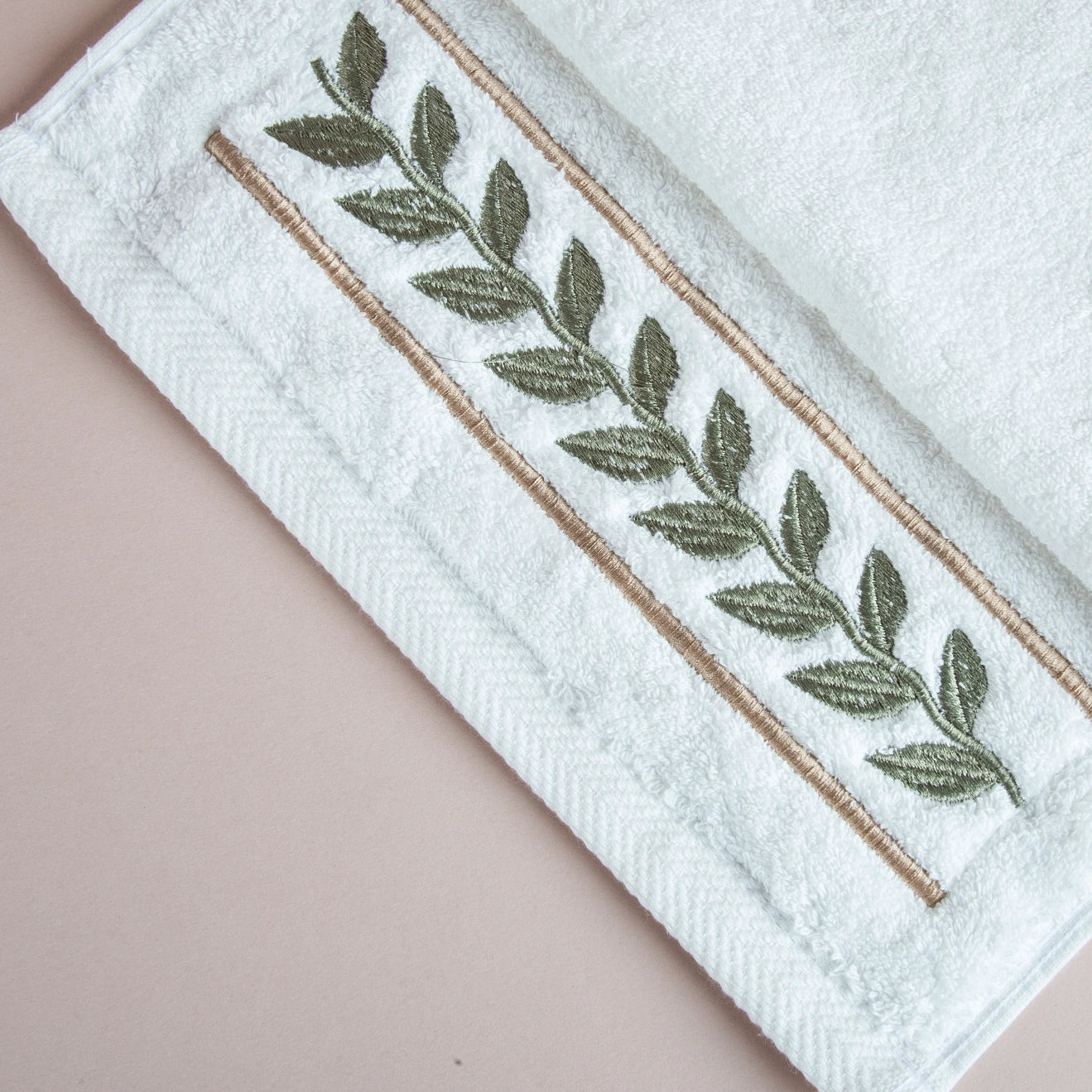 Eternal Leaf Embroidered Towel