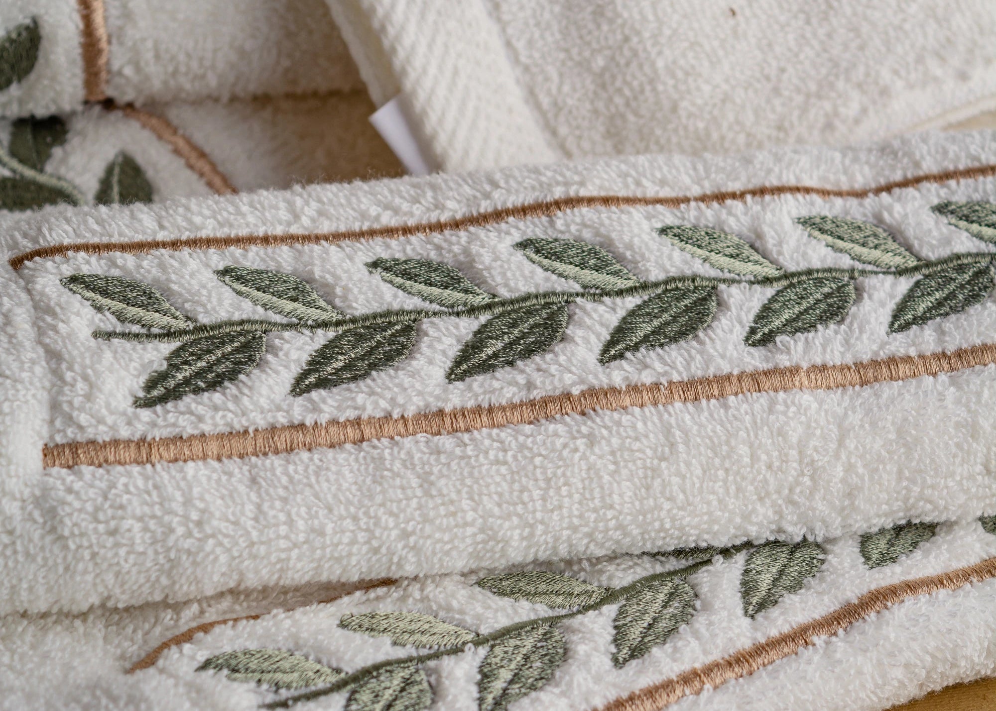 Eternal Leaf Embroidered Towel